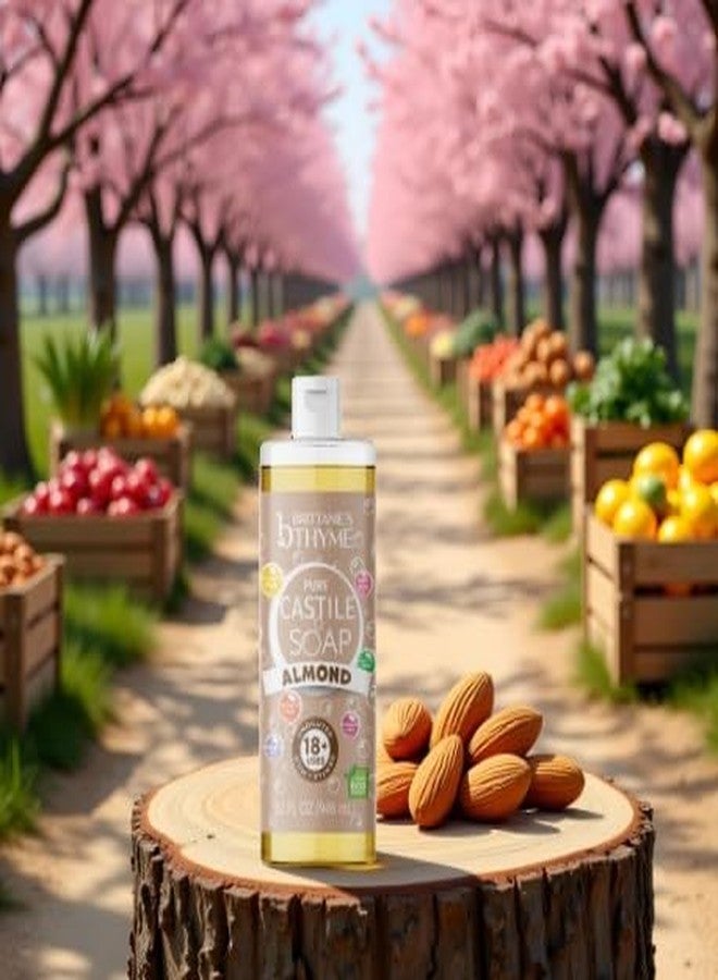 Brittanie's Thyme Brittanie's Pure Castile Liquid Soap Almond – 2 Pack (32oz Each) | Natural, Organic, Multi-Purpose Soap for Body, Face, Home & Pets | Vegan, Sulfate-Free, Made in USA - Image 5